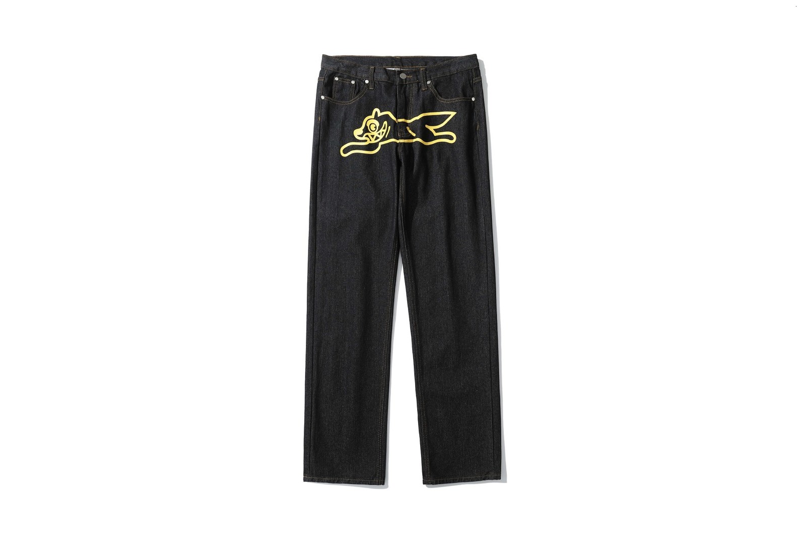 

Men's Jeans High Street Flying Dog Head Print Jeans Men's Fashion Brand Loose Wide Leg Casual Straight Leg Pants 230530