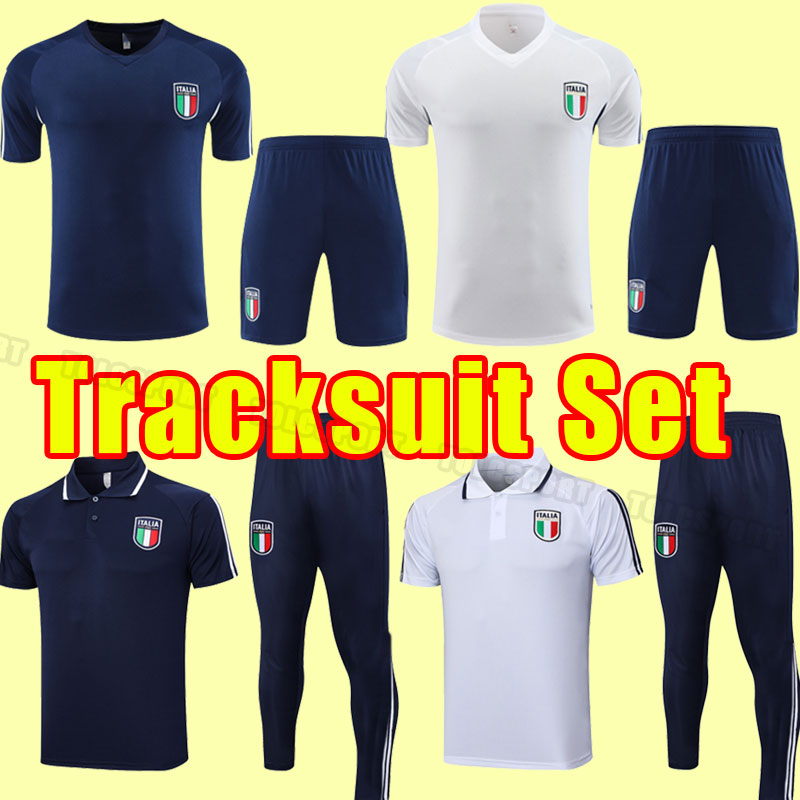 

23 24 BONUCCI home soccer tracksuits 2023 2024 ItalyS home INSIGNE Italia VERRATTI CHIELLINI CHIESA BARELLA FOOTBALL SHIRTS short sleeve polo training set pants, As shown