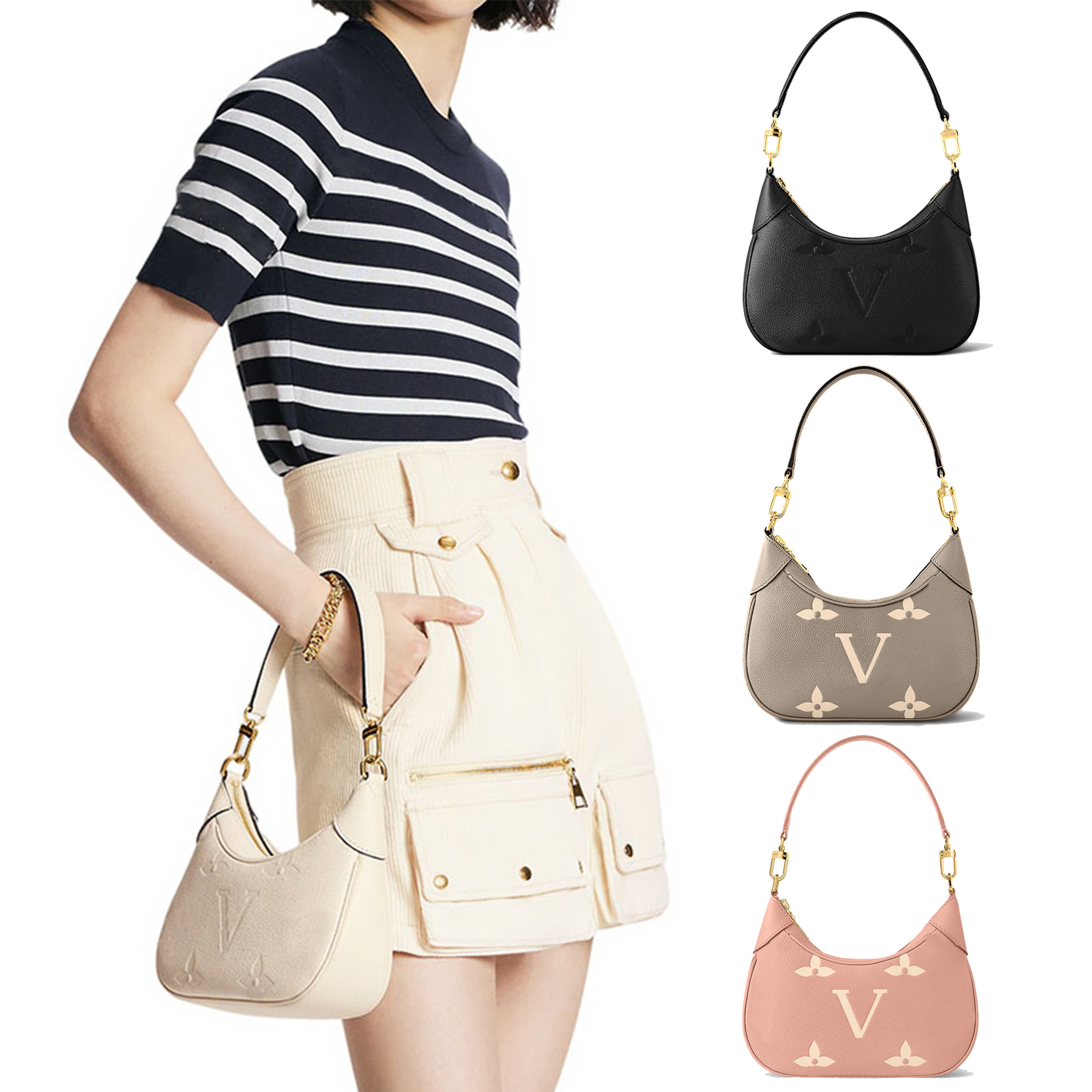 

Handbag Cross Body M46002 M46112 bagatelle Shoulder Bag leather fashion Totes luxurys summer Evening small sizes Designer Womens vacation Wallets mens Clutch Bags, White