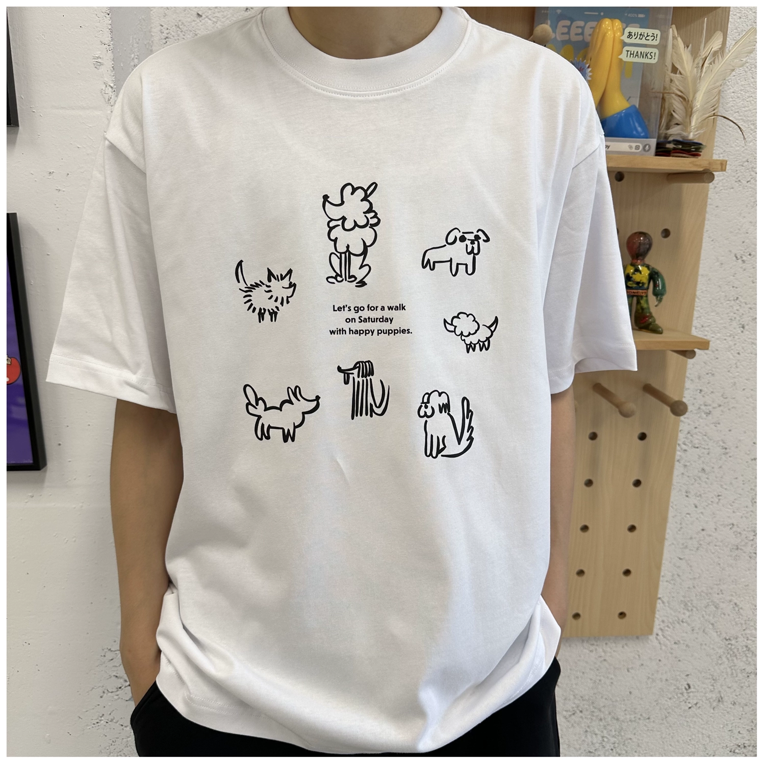 

White Black Purple Tees Graffiti Print T Shirts Causal Fashion Apparel Cotton