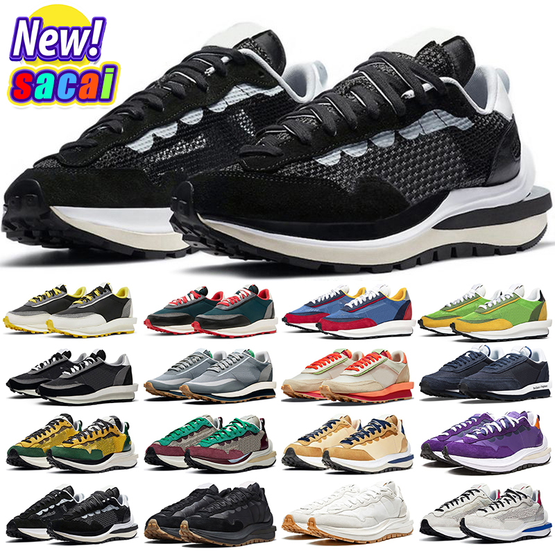 

designer running shoes SACAiS Orange Blaze LDV Waffle VaporWaffle Mens Womens Nylon White Black Sail Gum Sesame Game Royal Fragment Grey Blue Void Green, #19 pine green