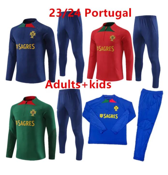 

23 24 Portugal JOAO FELIX soccer training suit RUBEN NEVES BRUNO RONALDO FERNANDES Portugieser Portugal TRACKSUIT Men kit sets survetement