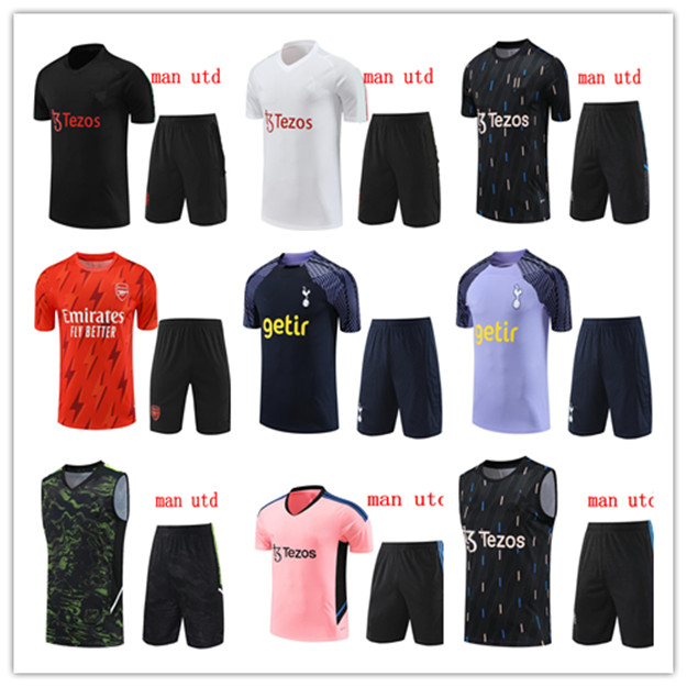 

2022 2023 MAN UTDS soccer jerseys tracksuit short sleeves 22 23 Spurs soccer football SHORTS training suit survetement foot chandal jogging MEN KIDS kits Boys girls, 12