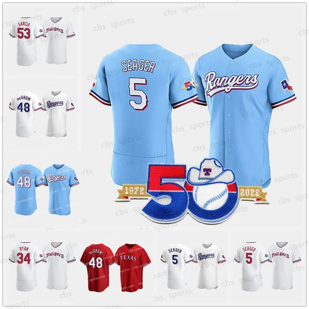 

CUSTOM 48 Jacob deGrom Rangers jersey 5 Corey Seager Adolis Garcia Marcus Semien Nathaniel Lowe Nolan Ryan Adrian Beltre Texas 1972 Martin P, Select 6+50th