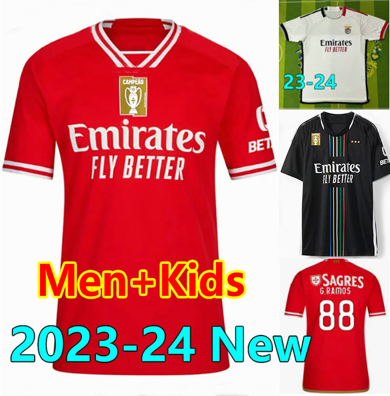 

23 24 NERES RAFA bENFicA soccer jerseys DI MARIA Camiseta G.RAMOS 2023 2024 Football shirt OTAMENDI CHIQUINHO MUSA J. MARIO AURSNES FLORENTINO men kids maillot de futol, Fans 23-24 home +patch