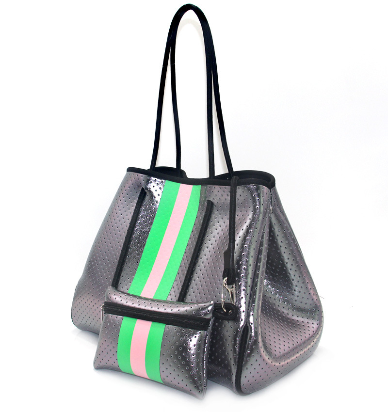 

Evening Bags Spring Summer Personalized Customized Women Shoulder Bag Large Capacity Neoprene Tote Handbag Tourism Recreation Beach Bag L220913, 10 shoulder rear