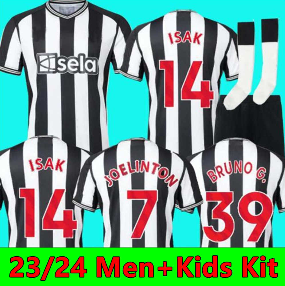 

BRUNO G. 23 24 Soccer Jerseys ISAK NUFC home JOELINTON TRIPPIER 2023 2024 Football Shirt MAXIMIN top Men Kids sets Tidal flow design 528ess, Home+league patch adult