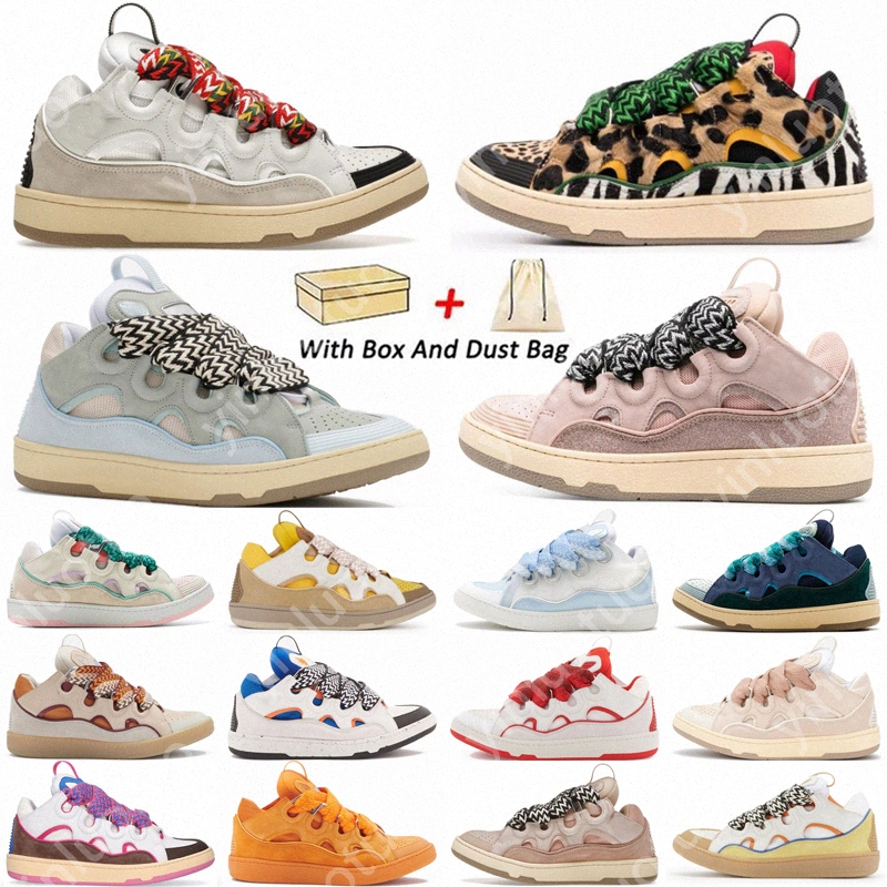 

Designer Mesh Woven Lace-Up Shoes Style 90s Extraordinary Sneaker Embossed Leather Curb Sneakers Mens Womens in Nappa Calfskin Shoe Rubber Platform