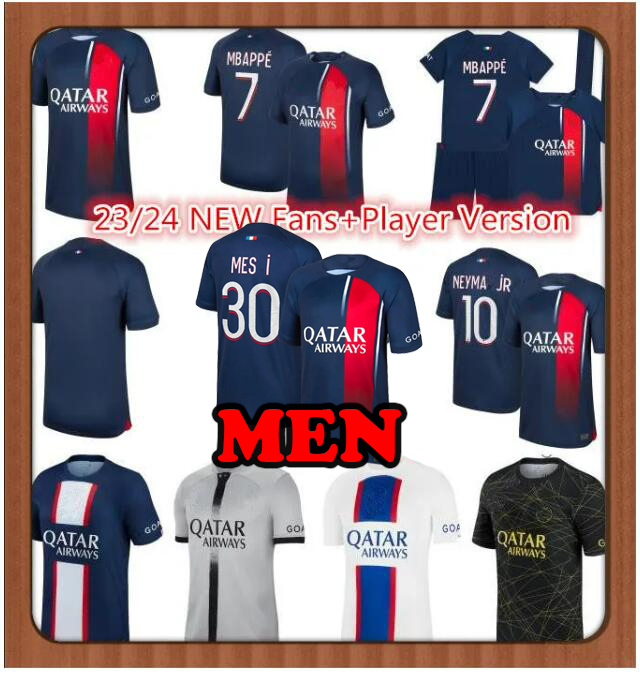 

22 23 24 Paris MBAPPE #7 Football Shirt Hakimi 30 10 Fans Players 4th 2023 2024 Stadium psGS Mayos de Football Shirt Marquinhos Verrati Icardi uniform, Blue