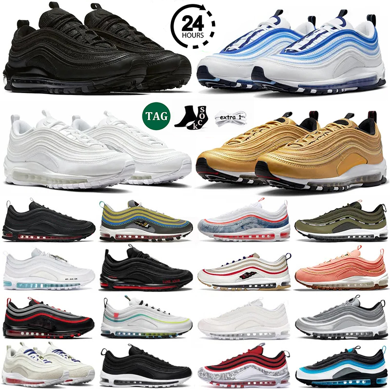 

97s Outdoor Running Shoes sports runner Triple white Black Silver Bullet Laser Blue Halloween Woven The Future South Beach Persian Violet men women Sneakers, #11