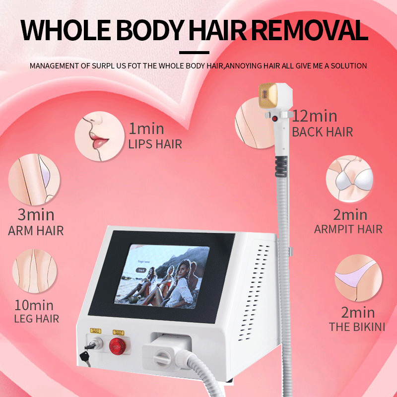 

Hot Sale ICE Triple Wavelength 755nm 808nm 1064nm 808 Diode Laser 808 Hair Removal and Skin Rejuvenation Machine