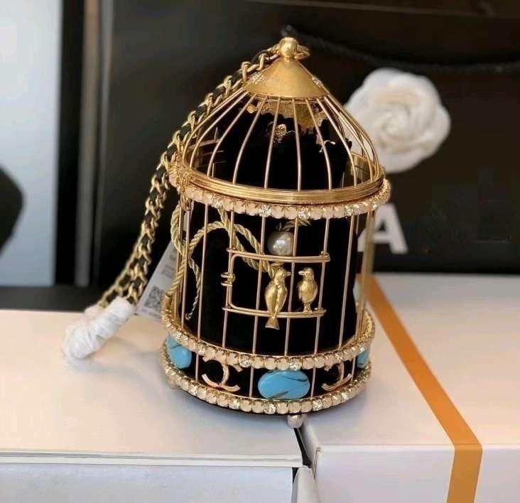 

LUXURY designer coco Minaudiere bag Include Slot Mahine Racking Helmet bag Bauble birdcage crossbody fashion bags mini coin purse pouch CC chain bags evening bag, Black