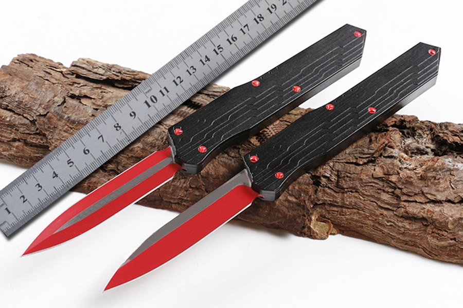 

US Style A1 Out The Front Automatic Knife D2 Double Action EDC Pocket TheOne Survival Auto Knives BM 3300 3310 3400 C07 A07 A16 UT85 UT88 A2 A3 Rocket Godfather 920 Exocet