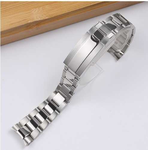 

mens designer watches high quality 20mm Stainless Steel Watchband with adjustable grid buckle brush Bracelet for Sub-Gmt aaa clasp