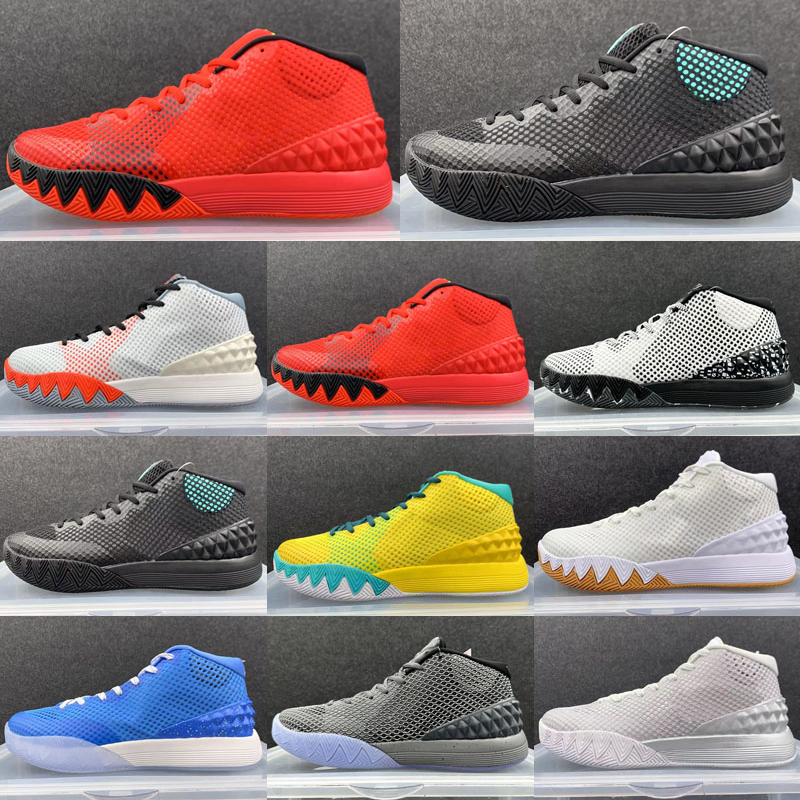 

Top Quality Kyrie 1 Men Basketball Shoes Infrared BHM Letterman Deceptive Red Driveway The Dungeon Wolf Grey Skateboard 2023 Luxurys Sneakers Size 40-46, As photo 7
