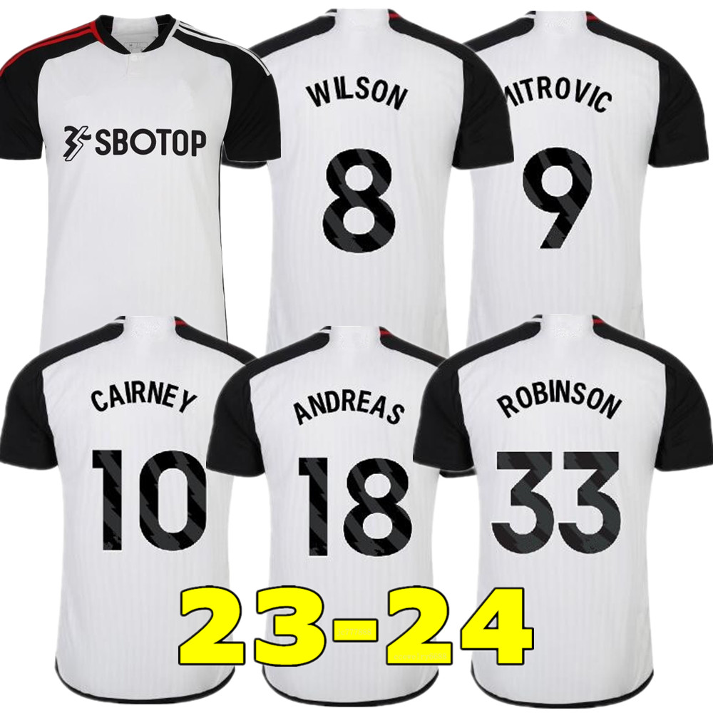

23 24 CAIRNEY soccer jerseys Home away shirt 2023 2024 camiseta de futbol PALHINHA MITROVIC SOLOMON PEREIRA REED FOOTBALL shirts Uniform
