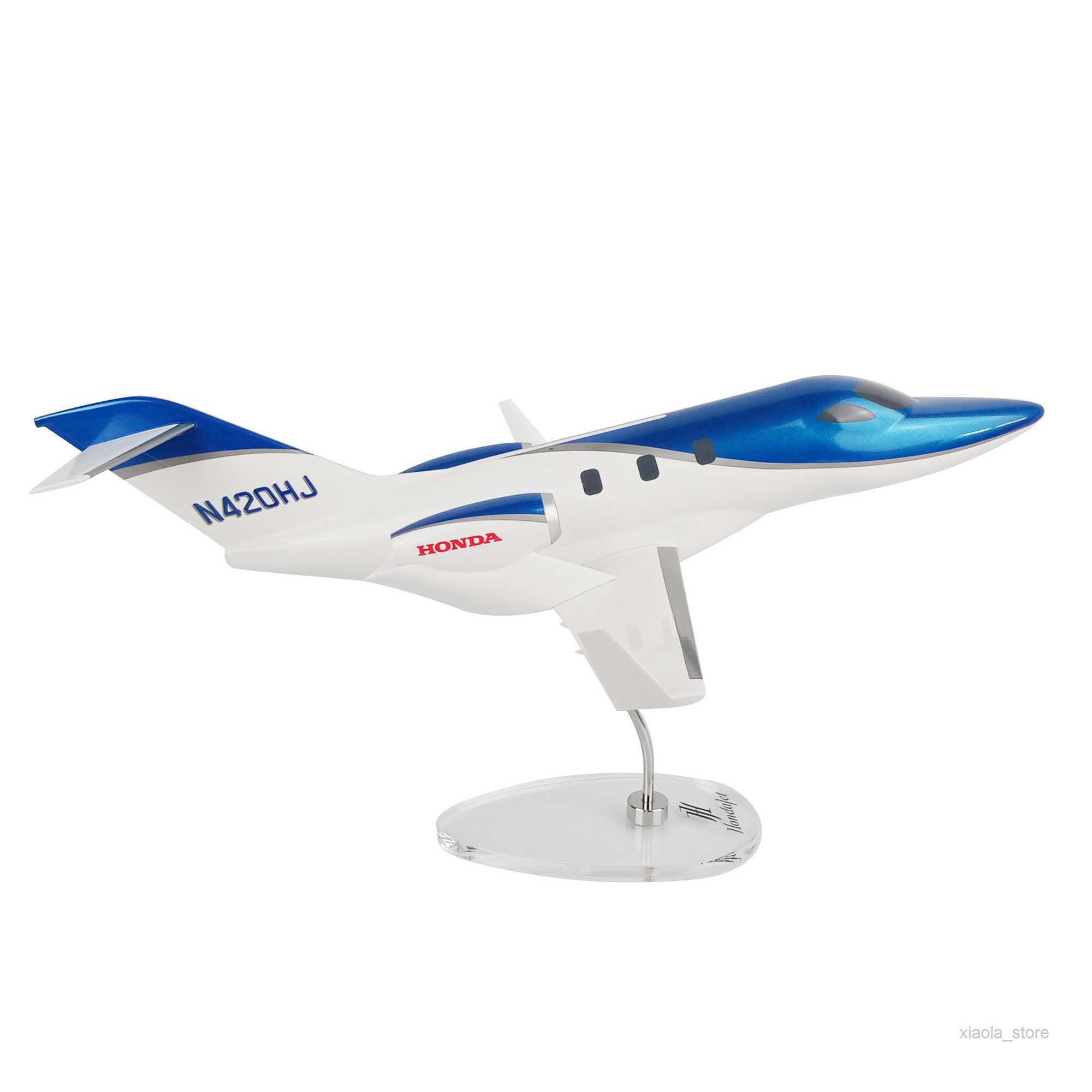 Aircraft Modle HondaJet Blue 1 32 Scale Business Jet Plane Display Collection Aircraft ModelHKD230701-image-881553076
