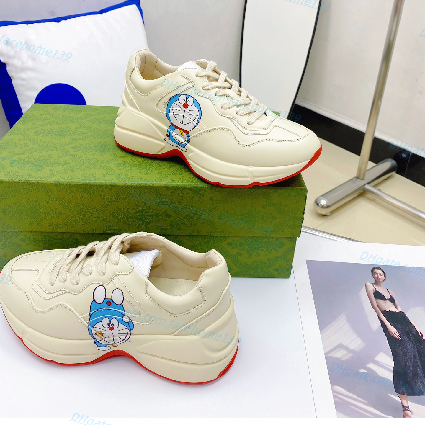 

Retro Rhyton Sneakers Designer shoes Multicolor Sneakers men Trainers Vintage Luxury Running Shoes Ladies fashion Casual Shoes Sneakers outdoor shoes wholesale, Color#16