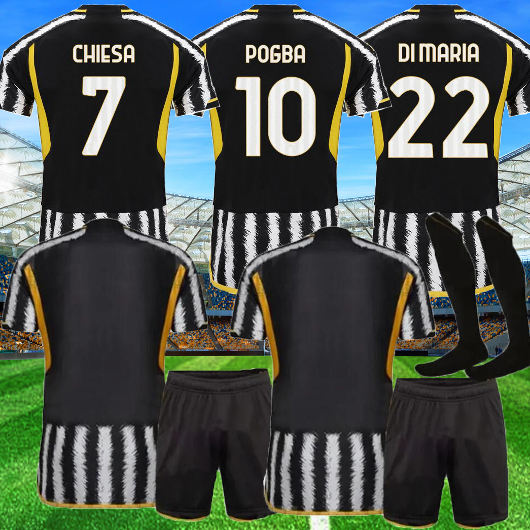 

DI MARIA VLAHOVIC soccer jerseys POGBA CHIESA 2023 2024 home away MILIK KEAN McKENNIE LOCATELLI football TOP shirts KIDS KIT uniforM JuVenTuS MAGLIA GARA HOME shirt, Home kids
