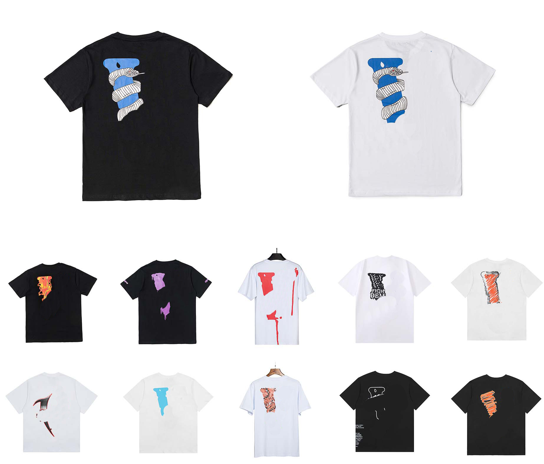 

Vlone1s T-shirt Designer Large Reflective V Friends Men' and Women' T-shirt Casual Smoke Angel Loose Luxury High Quality Short vlone Sleeve YF