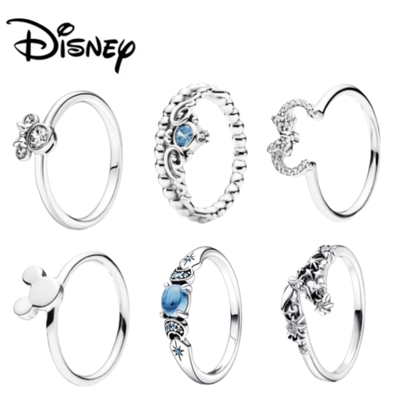 

925 Sterling Silver Charm Crown Princess Ring Shining Love Ring Engagement Jewelry Anniversary Anniversary Free Delivery