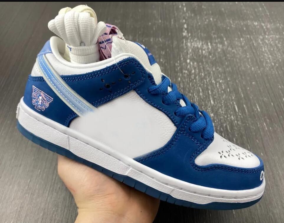 

2023 Authentic Shoes Born x Raised Low White Blue FN7819-400 Casual Skate Shoes Women Men SB Running Shoes Trainers Outdoor Sneakers