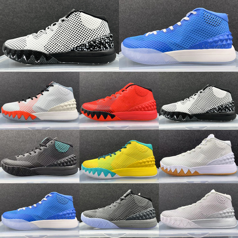 

Top Quality Kyrie 1 tour yellow Infrared Men Basketball Shoes Irving 1s Hyper Royal Blue home Deceptive Red Wolf grey deep pewter Dungeon Sport Size 40-46, As photo 6