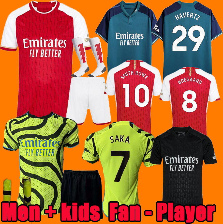 

Fans Player version RICE soccer jerseys SALIBA Gunners 23 24 MARTINELLI G. JESUS 2023 2024 ARSen HAVERTZ jersey SAKA All football shirt ODEGAARD men kids 3XL 4XL