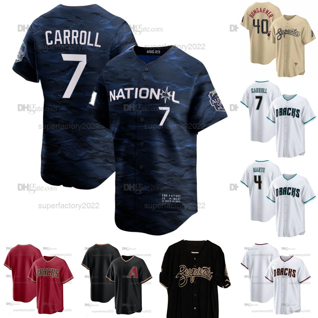 

Arizona Corbin Carroll 2023 All Star Diamondbacks Baseball Jersey Christian Walker Zac Gallen Madison Bumgarner Luis Gonzalez Mark Melancon Nick Ahmed Marte, Coolbase youth s-xl