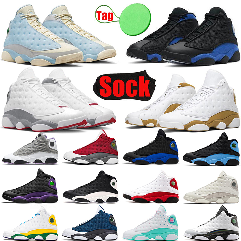 2023 Jumpman 13s Mens Womens Basketball Shoe Jorden13 13 Black Cat Bred Chicago Black Flint Wheat Wolf Grey French Blue Wheat SoleFly Plate-forme-image-881776571