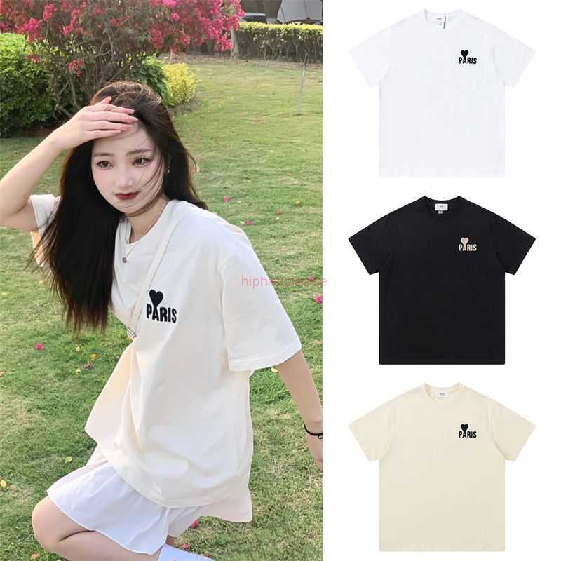 

Ami Designer Fashion Clothing Tees Tshirts Correct Edition Ami Classic Letter Love Embroidery Short Sleeve Mens Womens Ins Fashion Brand Loose Cotton Top Couple Tsh, 8811 black