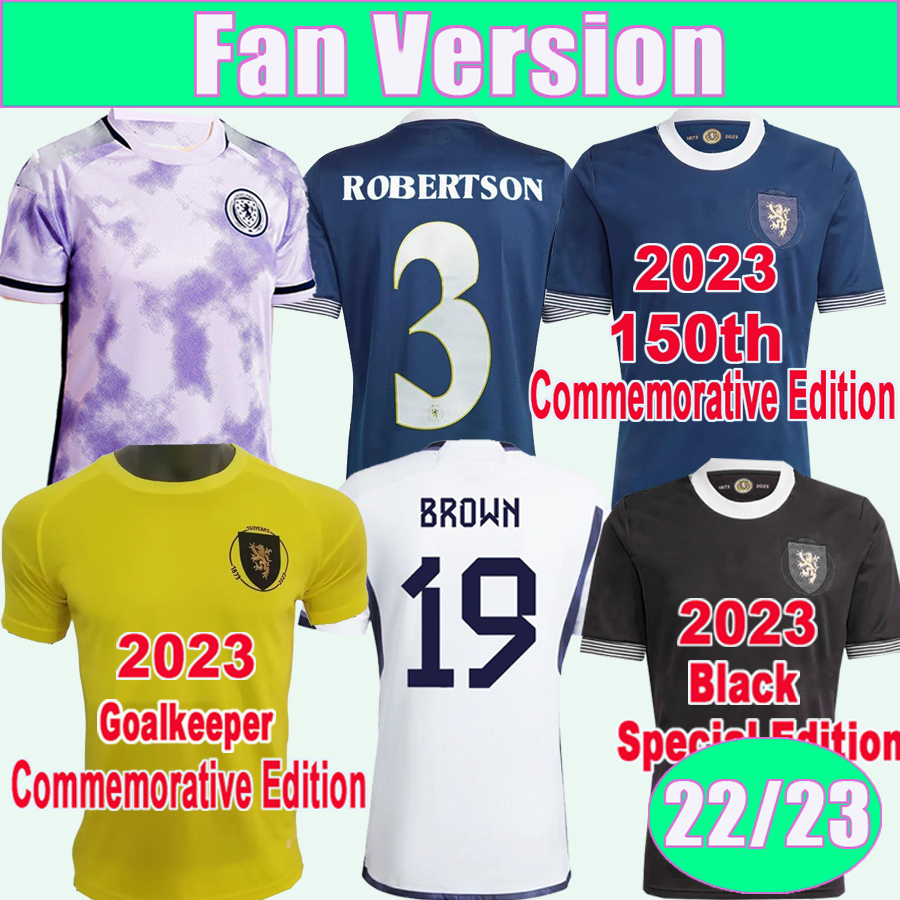 

2023 Scotland Mens Soccer Jerseys 150th 22 23 ROBERTSON MCTOMINAY TIRTNEY J. MCGINN MCGREGOR DYKES ADAMS CHRISTIE GILMOUR FRASER BROWN Home Away GK Football Shirts, Qm10997 2023 commemorative no patch