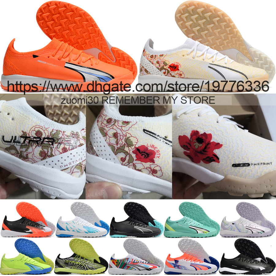 

Send With Bag Quality Soccer Football Boots Ultra Ultimate TF Turf World Cup Cleats For Mens Trainers Soft Leather Comfortable Lithe Knit Football Shoes Size US 7-11.5