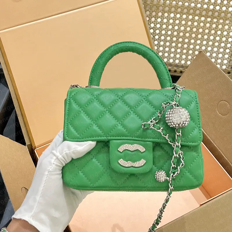 

Designer Bag Channel Women's Handheld Flap Bag Mini Handle HANDLE Luxury Sheepskin Diamond Ball Crossbody Fashion Shoulder Bag High Quality Quilted Chain Wallet 17