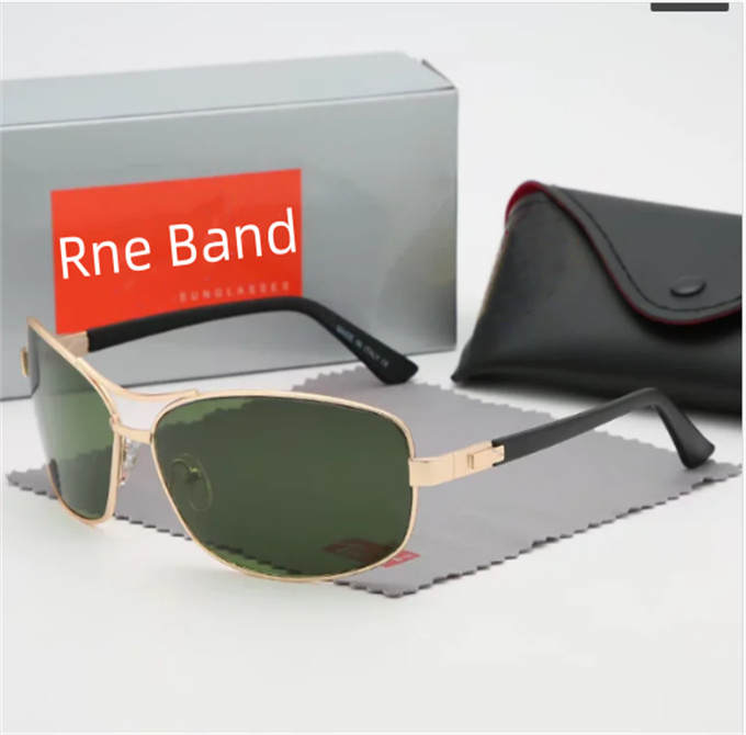 

Luxury Brand Sunglass Classical Designer Polarized Glasses Men Women Pilot Rne Band glasses UV400 Eyewear Sunnies Metal Frame Polaroid Lens