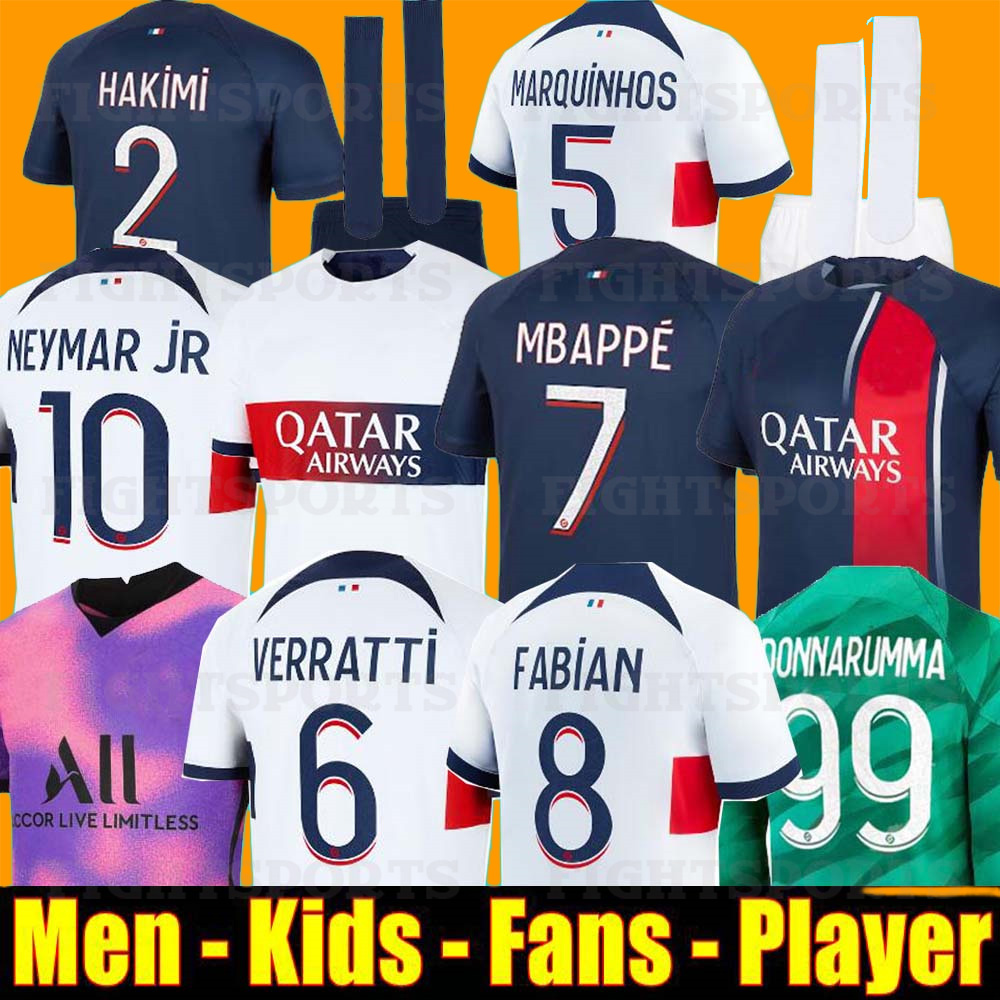 

PSGS soccer jersey fourth MESSIs 30 MBAPPE 7 SERGIO 23 24 Maillots football shirt 2023 2024 men kids kit sets uniform enfants tops tee shirts jersey, 23 24 home