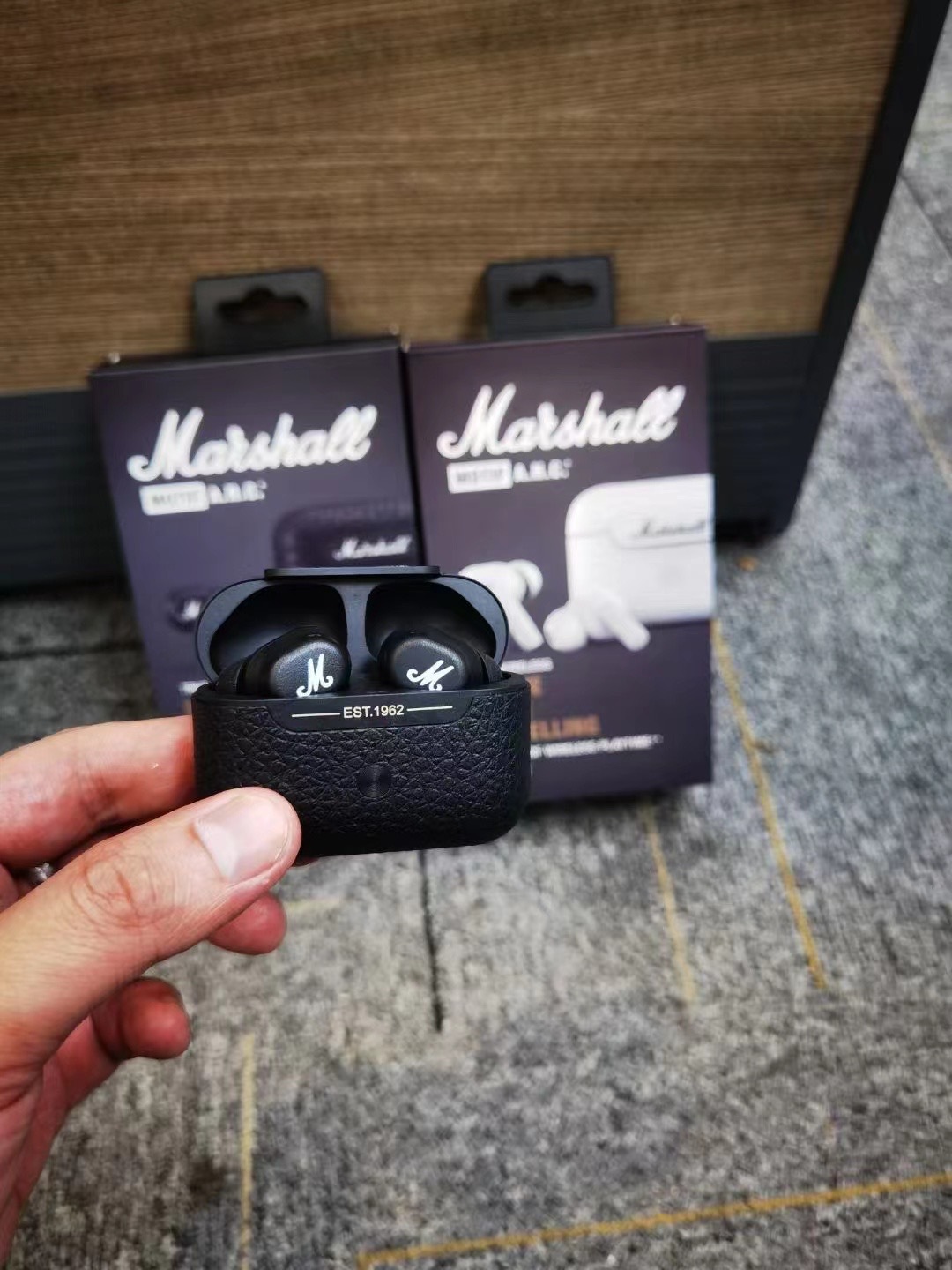 

2023 Marshall MINOR ANC M4 Wireless Bluetooth earphones Wireless Deep Bass Foldable Sport Gaming Music Headset with Microphone Noise wireless earphones, White