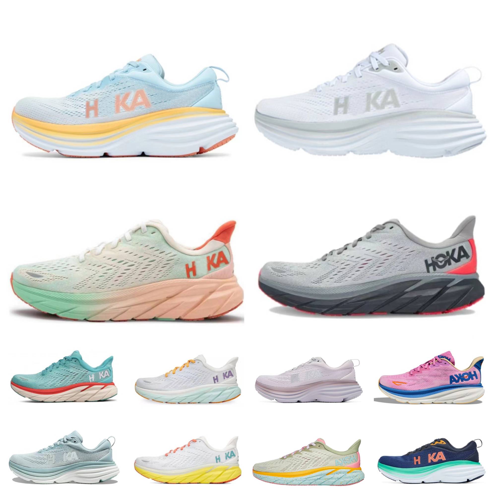 

Designer Hokas Clifton 8 Casual Shoes Women Men Hokas One One Bondi 8 9 White Black Summer Song Blue Coastal Sky Vibrant Orange Shifting Sand Airy Carbon X 2 Sneakers, Shoes lace