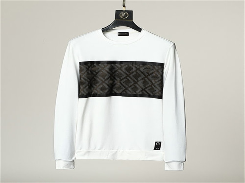

mens hoodie sweatshirt classic embroidered round neck paris fashion cotton casual long sleeve Solid color 545465