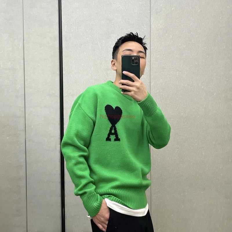 

Ami Designer Fashion Clothing Sweaters Ami Sweater Autumn Winter New Love Wool Fabric Loose Fashion Casual Round Neck Men' Women' Long Sleeves, Shipping fee