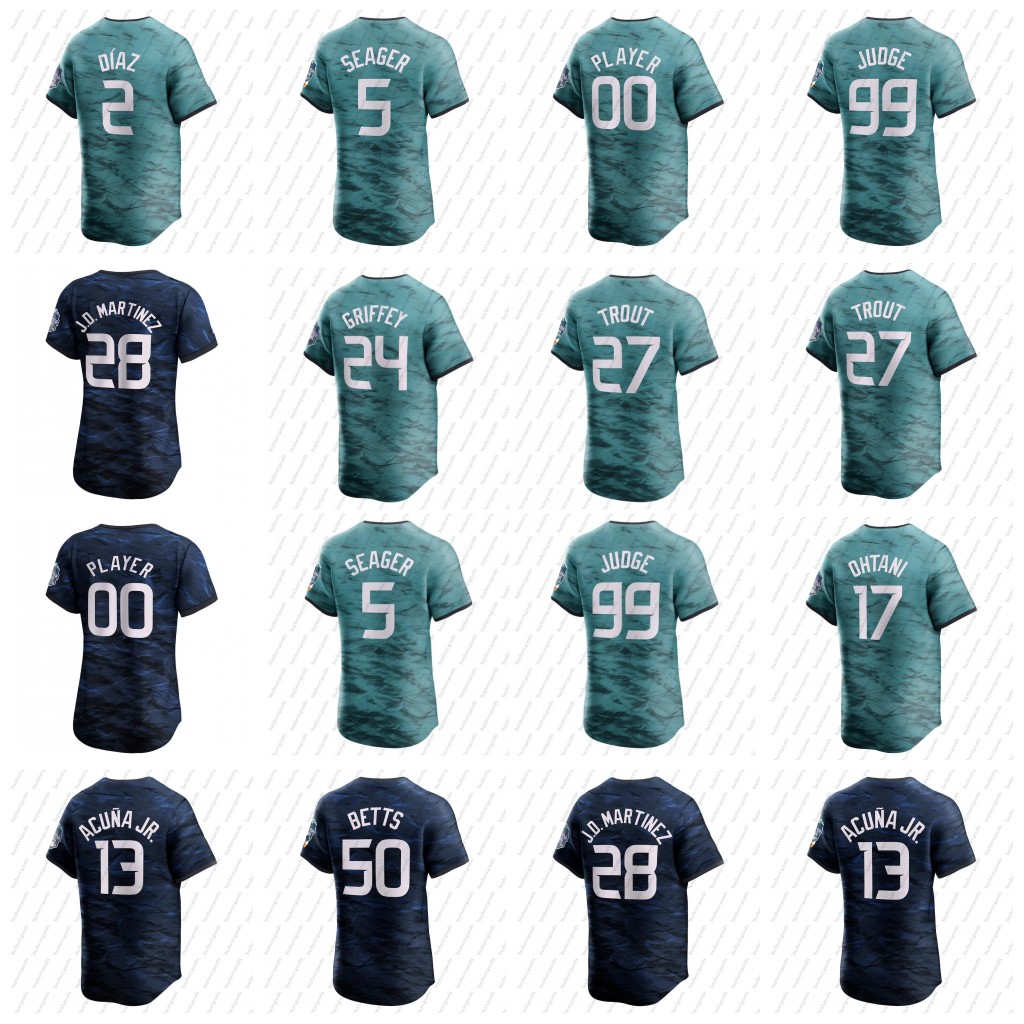 

Ronald Acuna Jr. 2023 All Star Jersey Shohei Ohtani Aaron Judge Randy Arozarena Mike Trout Freddie Freeman Mookie Betts Carroll Arenado National American League, Men coolbase style