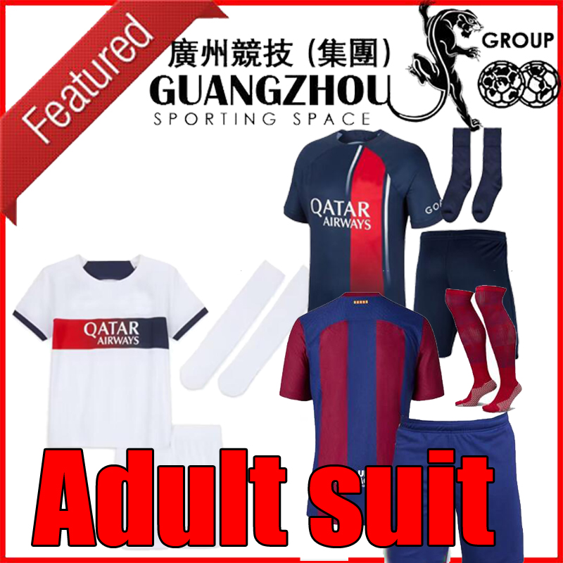 

Adult suit 23 24 LEWANDOWSKI soccer jersey GAVI camiseta de futbol PEDRI FERRAN baRCElONas 2023 2024 FC ANSUMBAPPE HAKIMI pSGS football shirt men kit sets equipments, Home adult suit