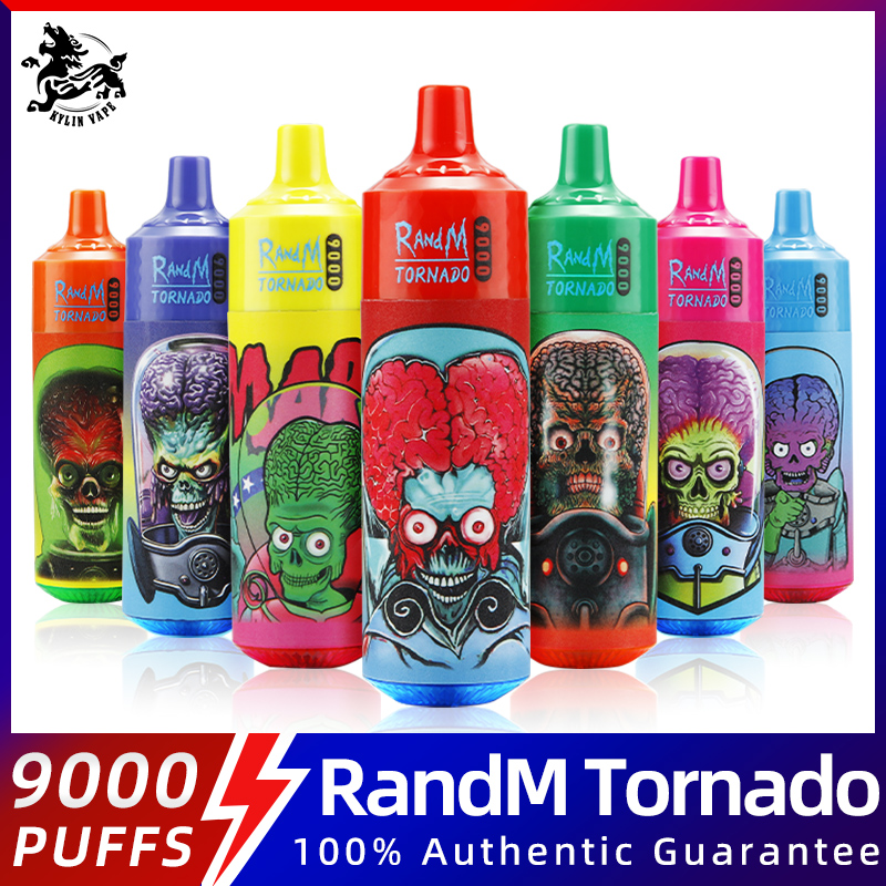 

Original RandM Tornado Puff 9000 Disposable Vape pen Pod Device Puff 9k Rechargeable optional e cigarette