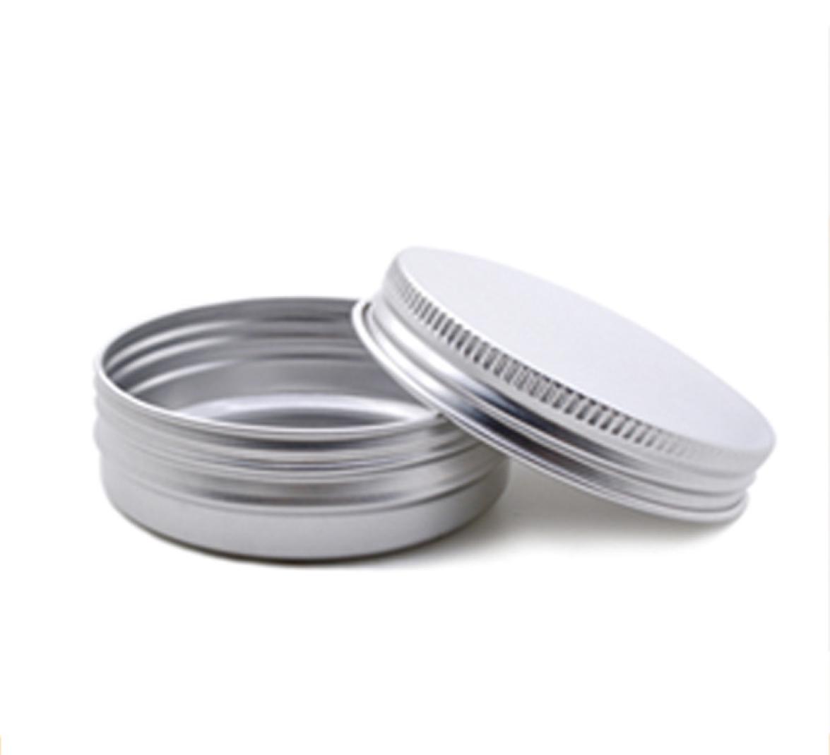 

5ml 30ml 60ml g accessories Empty Aluminum Containers Jars Bottle 60g Cosmetic DAB Tool Storage Wax Metal Tin Box Cans Balm Bottle7317699