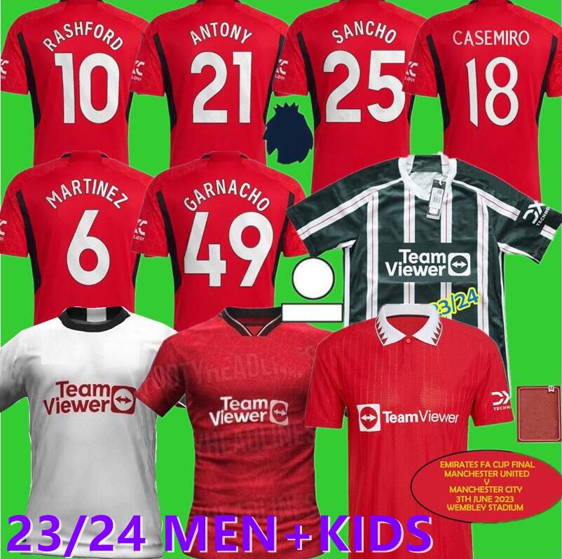 

23 24 RASHFORD Soccer Jerseys MANS UTDS Antony Martinez Casemiro Eriksen Garnacho MANCHESTERS Manchesters Football Shirt Men Women Uniforms Long Sleeve Kids Kit