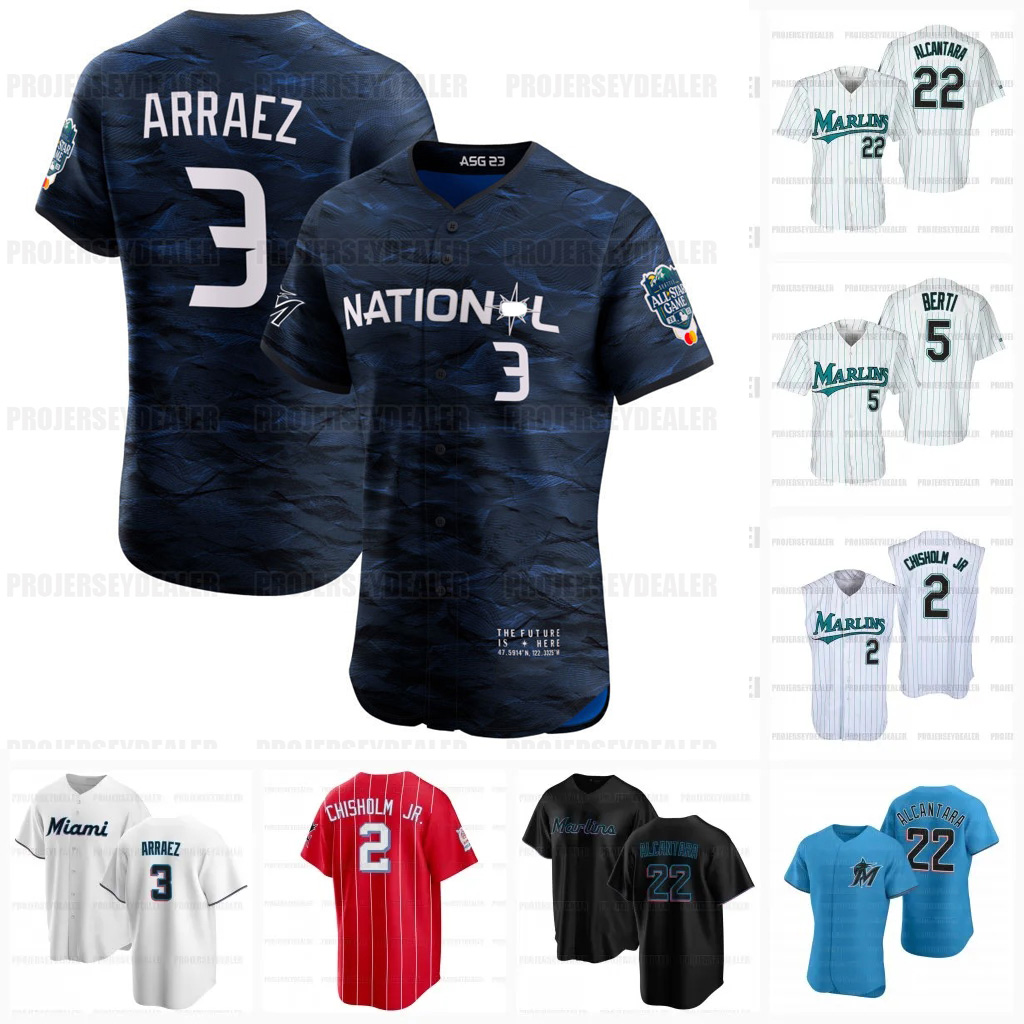 

3 Luis Arraez 2023 All Star Marlins Jersey Jazz Chisholm Jr. Garrett Cooper Jon Berti Jesus Aguilar Sandy Alcantara Avisail Garcia Joey Wendle Pablo Lopez Jean Segura, 1993 mens s-xxxl