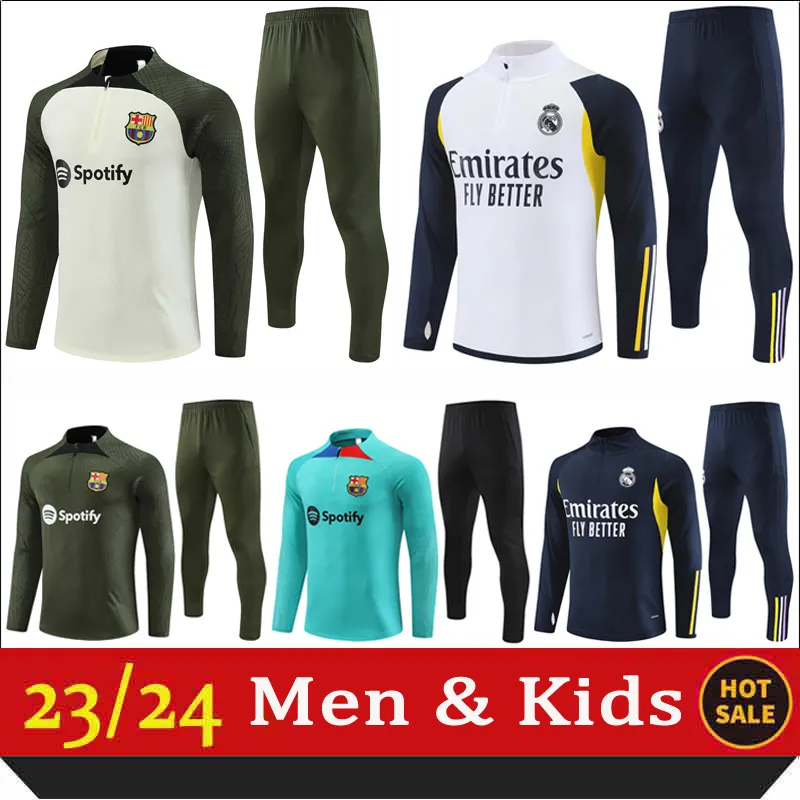 

2023 BarcelonaS Real MadridS de futbol soccer tracksuit training suit 23/24 maillots football jacket chandal futbol men kit Survetement, 21