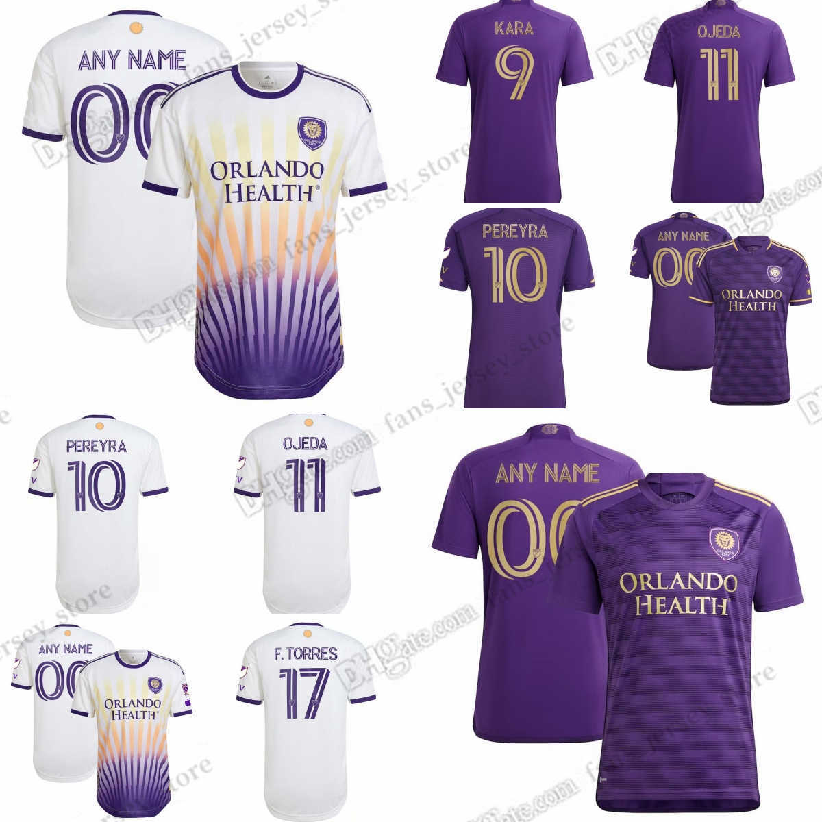 

23 24 MLS Soccer Jerseys Orlando City SC Angulo Araujo Carlos Cartagena Enrique Gallese Gonzalez Jansson Kara Ojeda Pereyra Santos Schlegel Smith Torres Shirts, Picture