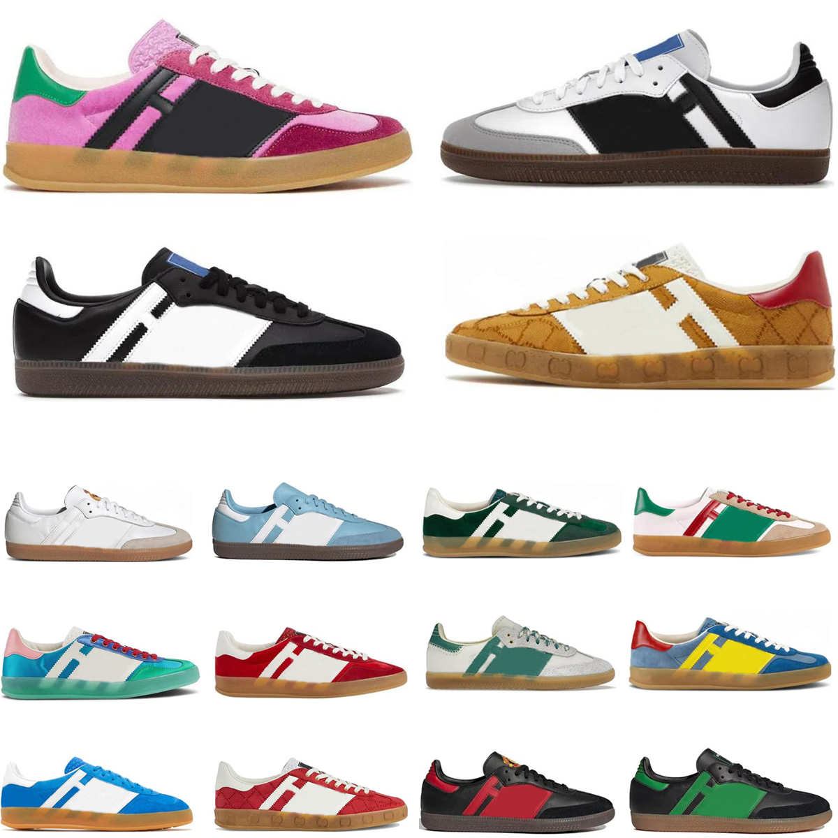 

Sambas xAD Gazelles Designer shoes Sneakers Casual Shoes Running shoes Pink velvet Vegan Red Velvet Green suede men womens sneakers Luxury trainers Outdoor shoes, #8