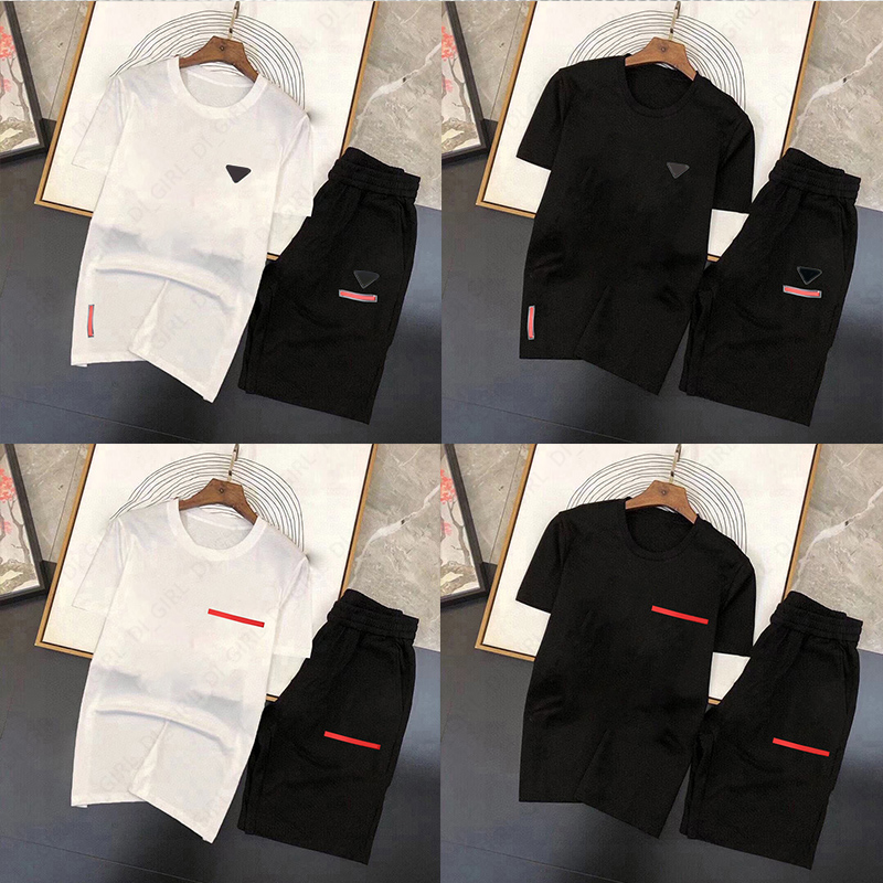 

Mens Tracksuits Fashion Classic Letter Print Sportwear Summer T-shirts Short Two Piece Set Outdoor Sportswears Outfits di_girl Di_girl, Whitesuit